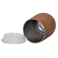 Tasse à café jaune en bois, gobelet en acier inoxydable, vente en gros, en forme d'œuf, gobelet gourde sherba Mate avec couvercle