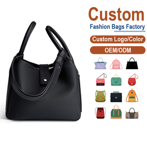 Luxury Designer Fashion Leather Bags Black Genuine Leather Women Spring Summer Anti-Theft Bucket Bag Dual Handles <b>Magnetic</b> Snap - Product Image 1