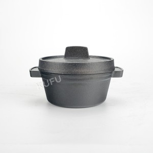 Mini <span class=keywords><strong>cocotte</strong></span> <span class=keywords><strong>en</strong></span> <span class=keywords><strong>fonte</strong></span> pré-assaisonnée avec couvercle et doubles poignées, petite casserole individuelle pour cuisinière et <span class=keywords><strong>four</strong></span> - Product Image 4
