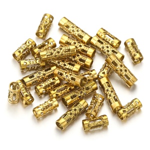Hollow Tube Spacer <b>Beads</b> | 18K PVD Gold Plated Stainless Steel 3mm Hole Barrel <b>Beads</b> for DIY <b>Bracelet</b> Necklace <b>Making</b> - Product Image 2