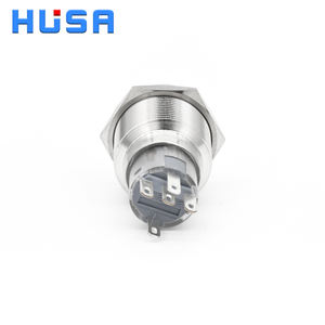Husa 22Mm Led Verlicht Momentary Vergrendeling <span class=keywords><strong>2</strong></span> Weg <span class=keywords><strong>3</strong></span> Weg Roterende Drukknop Schakelaar Metaal Geselecteerde Schakelaarbediening 6V 12V 24V 110V - Product Image 3