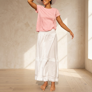 Women's Casual Solid Color Crew Neck <b>Short</b> <b>Sleeve</b> Cotton Knitted T-<b>Shirt</b> Soft Breathable Basic Tee for Everyday Wear - Product Image 3