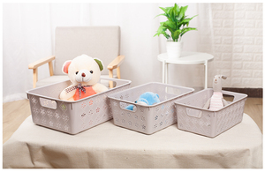 Cesta de almacenamiento Rectangular multifuncional de PP, cesta de baño apilable para ropa, otros artículos, cajas de almacenamiento de baño, contenedores - Product Image 3
