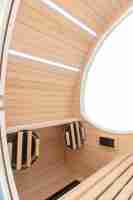 Sauna de Infrarrojos Lejanos con Certificación FSC, Fabricada con Madera de Hemlock Canadiense y ABS, con Función de Iones Negativos