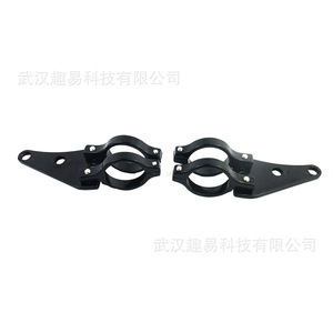 Motorcycle Turn Signal Light Mounting <b>Bracket</b> 41mm Fork Diameter <b>Black</b> Front Replacement Part - Product Image 5