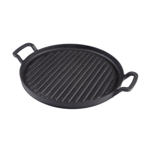 Poêle à <span class=keywords><strong>barbecue</strong></span> en <span class=keywords><strong>fonte</strong></span> <span class=keywords><strong>pour</strong></span> camping en plein air avec <span class=keywords><strong>plaque</strong></span> <span class=keywords><strong>de</strong></span> <span class=keywords><strong>cuisson</strong></span> en métal à double poignée et poêle à frire <span class=keywords><strong>pour</strong></span> <span class=keywords><strong>barbecue</strong></span> - Product Image 1