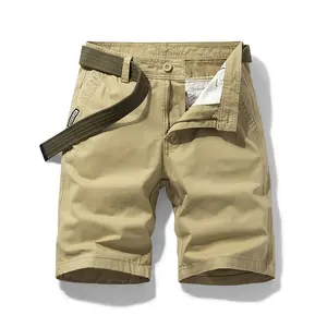 Custom Groothandel Hoge Kwaliteit 100% Katoen Klassieke Walk Shorts Fashion Cargo Shorts Heren Chino Shorts Bermuda Casual 2022