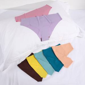 Cuidado de la piel suave diseño Simple fino transpirable colorido <span class=keywords><strong>chicas</strong></span> jóvenes apretado algodón bragas sin costuras para damas <span class=keywords><strong>ropa</strong></span> <span class=keywords><strong>interior</strong></span> - Product Image 3