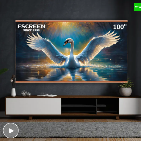 SUYUN 100-inch Long-Throw Ambient Light Rejecting Projection Screen 4K HD, Anti-Glare, Easy Installation (Model Z2/Z2)
