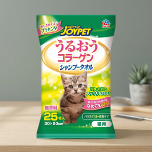 Toallitas Húmedas de Colágeno para Gatos Joypet, Sin Perfume, 25 Hojas, 30x20cm, para Gatitos - Product Image 1