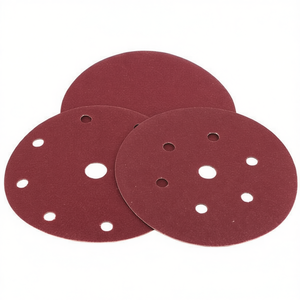 Disco de lija con velcro, grano 100, 8+1 agujeros, abrasivo para pulir madera y metal - Product Image 2