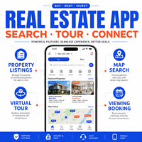 Pengembangan Aplikasi Daftar Properti Real Estat Kustom untuk IOS Android Dengan Pencarian Properti, Tampilan Peta, dan Tur Virtual LionCreate
