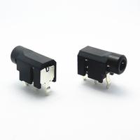 Prise audio stéréo femelle 3,5 mm de bonne qualité, connecteur SMT pour téléphone, contact en laiton plaqué Ag, boîtier en nylon, 1A 12VDC