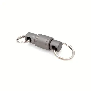 Small portable metal key ring mountaineering clasp, it can rotate 360 degrees to carry out the necessary EDC tool