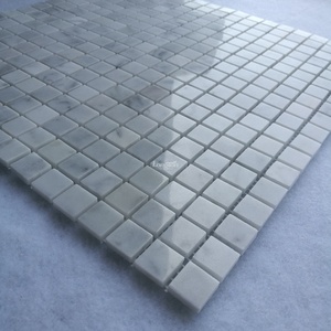 Mosaïque de carreaux de Carrare <span class=keywords><strong>italienne</strong></span> blanche petit <span class=keywords><strong>sol</strong></span> en marbre carré salle de <span class=keywords><strong>douche</strong></span> d'hôtel carreaux marbres - Product Image 3