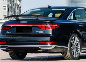 Aileron arrière pour Audi A8 2011-2022, pièce de modification, plastique ABS, véritable fibre de carbone, aileron de coffre arrière, accessoires de voiture - Product Image 3