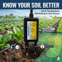 Electrodo de AgCl Industrial, Sensor de Temperatura del Suelo en Línea IoT, Medidor de pH del Suelo, Detector para Monitoreo de Agricultura de Precisión