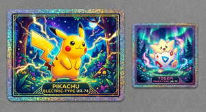 Wholesale Pokmon Japanese Style Anime Metal Trading Cards Premium Custom Alloy Table <strong>Game</strong> Full Color Printing Square Corners - Product Image 3