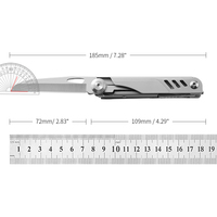 Couteau de poche en acier inoxydable, outil multifonctionnel, couteau de camping, couteau d'urgence, couteau de défense personnel, couteau pliant tranchant pour une utilisation en extérieur