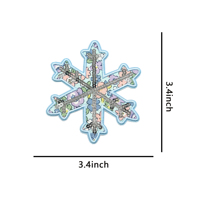 Applique brodée en point de chaînette motif flocon de neige floral, couleur personnalisée, thermocollante ou à coudre, Hiver Printemps, Vente en gros, Usine OEM