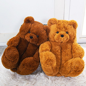 Orsacchiotto di Peluche, Pantofole a Forma di Orso, Imbottitura in Cotone PP, Unisex per Uso Interno, Taglia Unica, Adorabile Bambola - Product Image 2