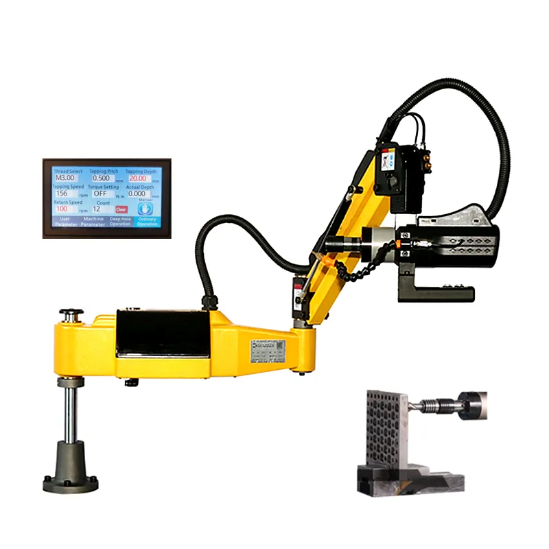 Electric Tapping Machine Vertical/Universal Air Blowing and Fuel Injection Type Tapper Drilling Arm Power Tools with ISO Chucks