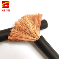 Cable de Soldadura Flexible de Alta Calidad, Aislado con Goma, con Conductor de Cobre Estándar de 1/0 2/0 3/0 4/0 AWG