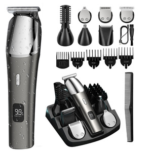 Kit de Afeitado 6 en 1, Recortadora de Barba, Recortadora de Vello Corporal, Recortadora de Vello Facial para Nariz y Orejas, Afeitadora Inalámbrica, Cuchilla para Barba - Product Image 1