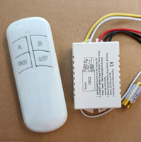 Télécommande numérique sans fil RF, pour contrôle de panneau ventilateur ou d'ampoules, 1/2/3 voies ac 220v