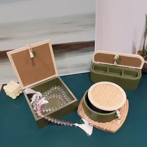 خشبية مجوهرات مربع الخشب مجوهرات صندوق تخزين