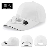 Logo sur mesure 6 panneaux 100% coton casquettes de sport Camping ventilateur solaire casquette de baseball en gros