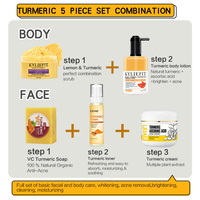 Coffret de Soins Bio Anti-Acné au Curcuma et à la Vitamine C pour une Peau Éclatante et Rajeunie, Marque Blanche, avec du Citron