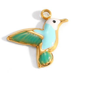 Colgantes de Acero Inoxidable con Baño de Oro, Temática Oceánica, Corazón Animal, Accesorios de Joyería DIY para Regalo - Product Image 5