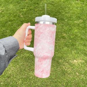 Venta al por mayor de vasos térmicos de acero inoxidable de doble pared con aislamiento al vacío de 40 oz, con asa, para café, con aislamiento térmico de 6 a 12 horas - Product Image 5