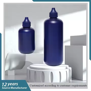Venta al por mayor vacío azul 50ml 100mL 250ml botella cuentagotas de plástico HDPE tinte <span class=keywords><strong>para</strong></span> el cabello <span class=keywords><strong>para</strong></span> eliminar la tinta de pintura botella de extrusión de pigmento - Product Image 2