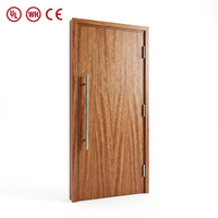 Porte insonorisée acoustique homologuée américaine, design moderne, porte d'hôtel en bois massif, certificat UL10b-10c, porte en bois ignifugée pour hôtel