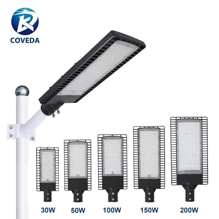 COVEDA Venda Quente IP66 Impermeável Outdoor Road Light Alumínio 50w 100w 150w 200w 250w 300w Led Street Lamp