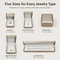 Hochwertige Schmuck-Geschenkbox Handgefertigte Leder-Schmuckschatulle mit Individuellem Logo Luxuriöse Hochzeits-Ringbox Schmucketui