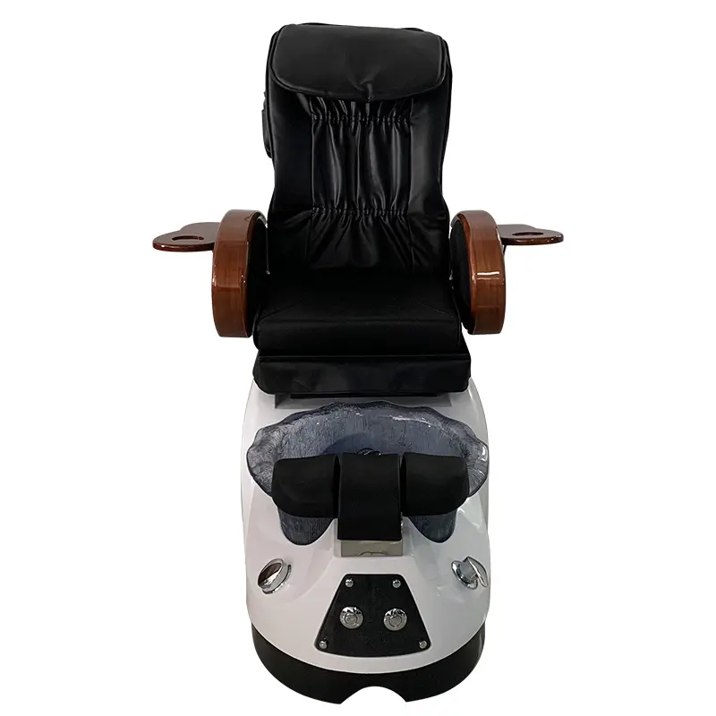 Juego de mesa y silla de pedicura de masaje de spa negro eléctrico para sala de estar, fabricantes de sillas de pedicura de spa
