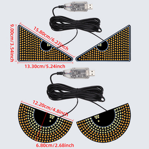 Luz Decorativa Universal para Parabrisas de Coche, Pantalla LED Ojo de <span class=keywords><strong>Diablo</strong></span>, Conector USB, Rojo Amarillo, para Ventana Trasera de Coche, Luz Decorativa para Coche - Product Image 4