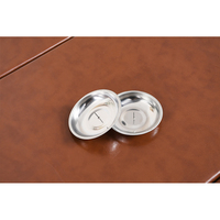 Table de massage pour moxibustion avec tuyau d'évacuation, en cuir PU, structure robuste pour usage professionnel en clinique de TCM, spa et salon