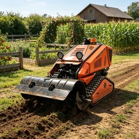 Désherbeuse sur chenilles à moteur, puissance stable pour le désherbage, avec accessoires de travail adaptés