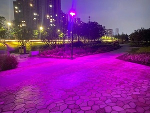 ไฟสวนโซลาร์ LED RGB UFO 300W สำหรับภายนอกอาคาร ควบคุมด้วยแอพฯ พร้อมระบบจังหวะดนตรีอัจฉริยะ ตัวเรือน ABS กันน้ำ IP67 ใช้พลังงานจากแหล่งจ่ายไฟ - Product Image 3
