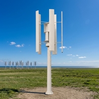 Éolienne verticale de type H 50 kW, 5 pales en alliage d'aluminium, faible bruit (59 dB) pour usine industrielle