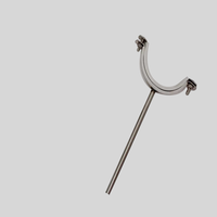 Support de suspension pour tuyaux en acier inoxydable 304 avec coussinets EPDM, collier de serrage fendu avec tige filetée pour conduites de drainage en PVC