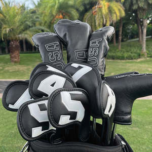 Housse de fer de golf personnalisable avec grands numéros, en cuir PU noir, pour fers de golf 10 pièces/ensemble 4~9, P, S, A, X - Product Image 4