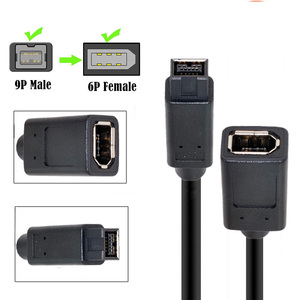 Câble adaptateur pour appareil photo numérique Firewire FireWire IEEE 1394 6P femelle <span class=keywords><strong>1394b</strong></span> 9P mâle - Product Image 3