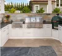 OEM ODM Kabinet Dapur Luar Ruangan Baja Tahan Karat Desain Modern Berkualitas Tinggi Lemari Dapur Kustom Kabinet Luar Ruangan