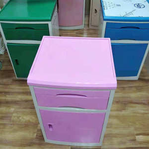 Hospital <b>Table</b> Drawer Style ABS Bedside Cabinet Blue Pink For Bedroom Home Care - Product Image 3