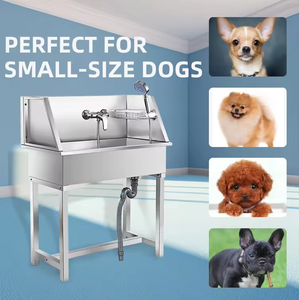 Lavadora Portátil de Acero Inoxidable de Tamaño Pequeño <span class=keywords><strong>para</strong></span> Mascotas, Bañera de Aseo <span class=keywords><strong>para</strong></span> <span class=keywords><strong>Perros</strong></span> y Gatos con Escaleras - Product Image 6